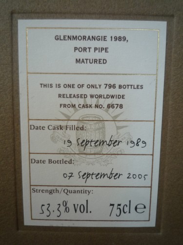 Bild Nr. 262 zu Thread Glenmorangie-1989-single-cask-port-pipe